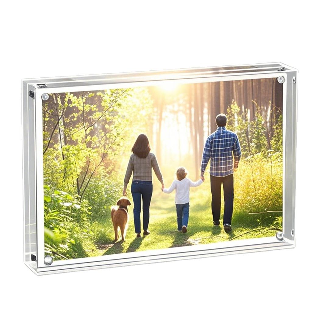 New Modern Double Sided Acrylic 5x7/8x10 Magnetic for Eco-friendly Photo Frame for Tabletop Display