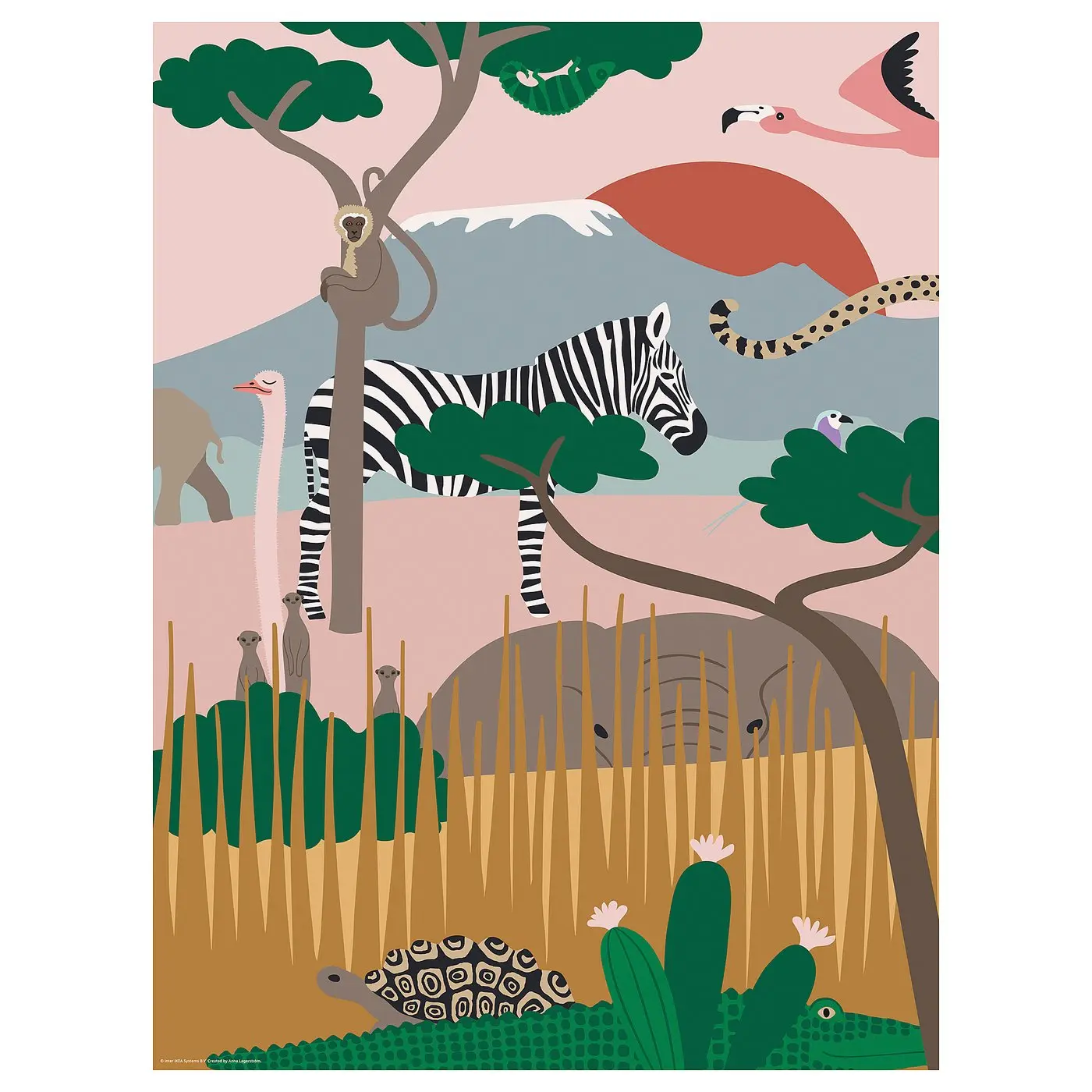 SANDL Ö CARE image, hiding on the prairie, 30x40 cm