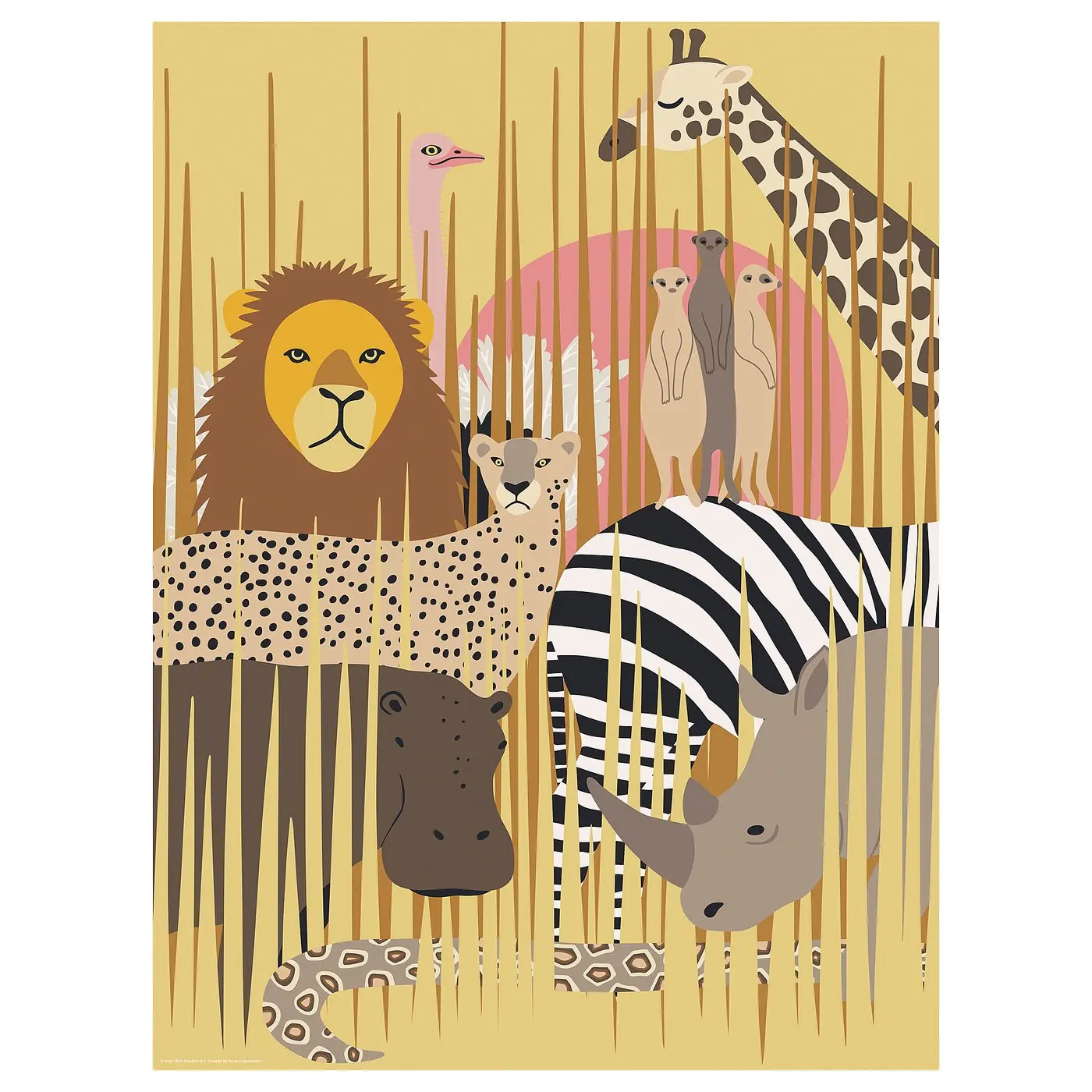 SANDL Ö CARE image, animals on the grassland, 30x40 cm