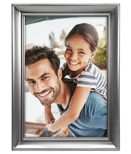 Blue-gray metal photo frame