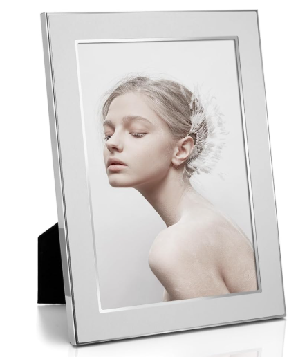 Silver metal photo frame