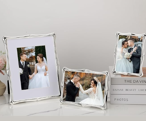 High-grade alloy silver photo frame