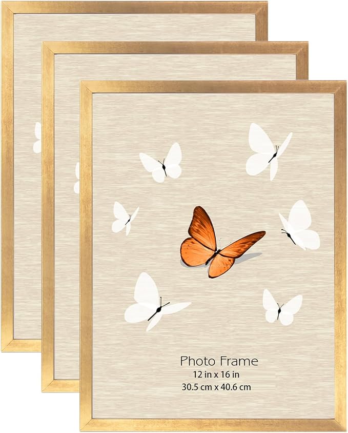 Gold 3-piece set, poster frame