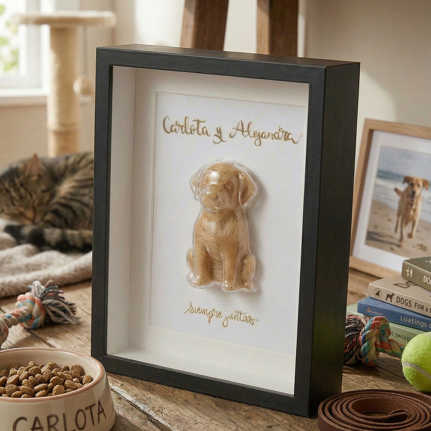 Pet DIY photo frame creative photo frame hollow three-dimensional badge display frame dried flower photo frame