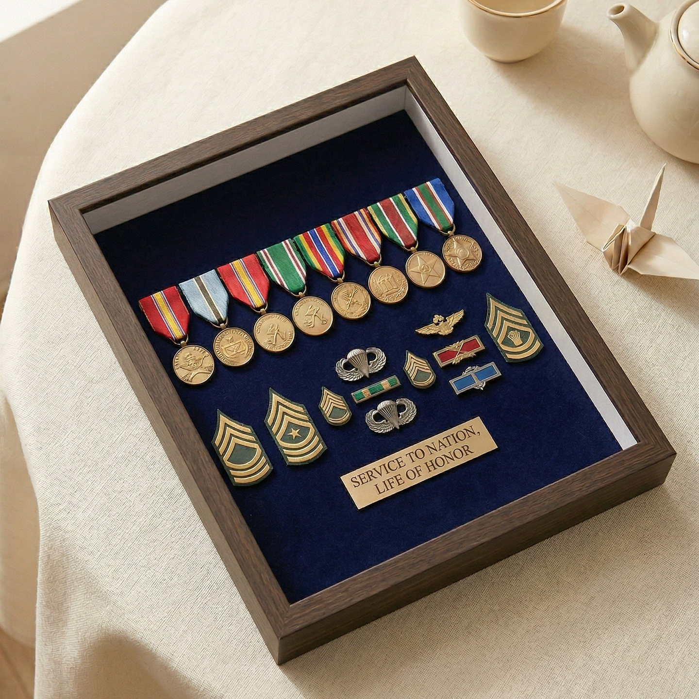 Medal photo frame, medal and certificate storage display, creative DIY handmade photo frame