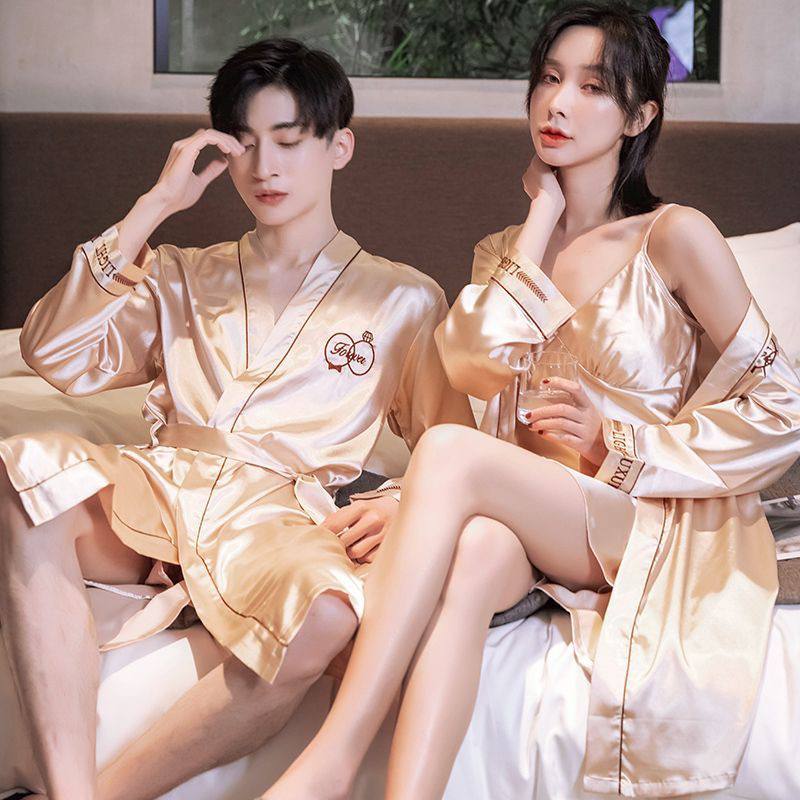 Romantic Honeymoon His & Hers Silk Sleepwear Kit