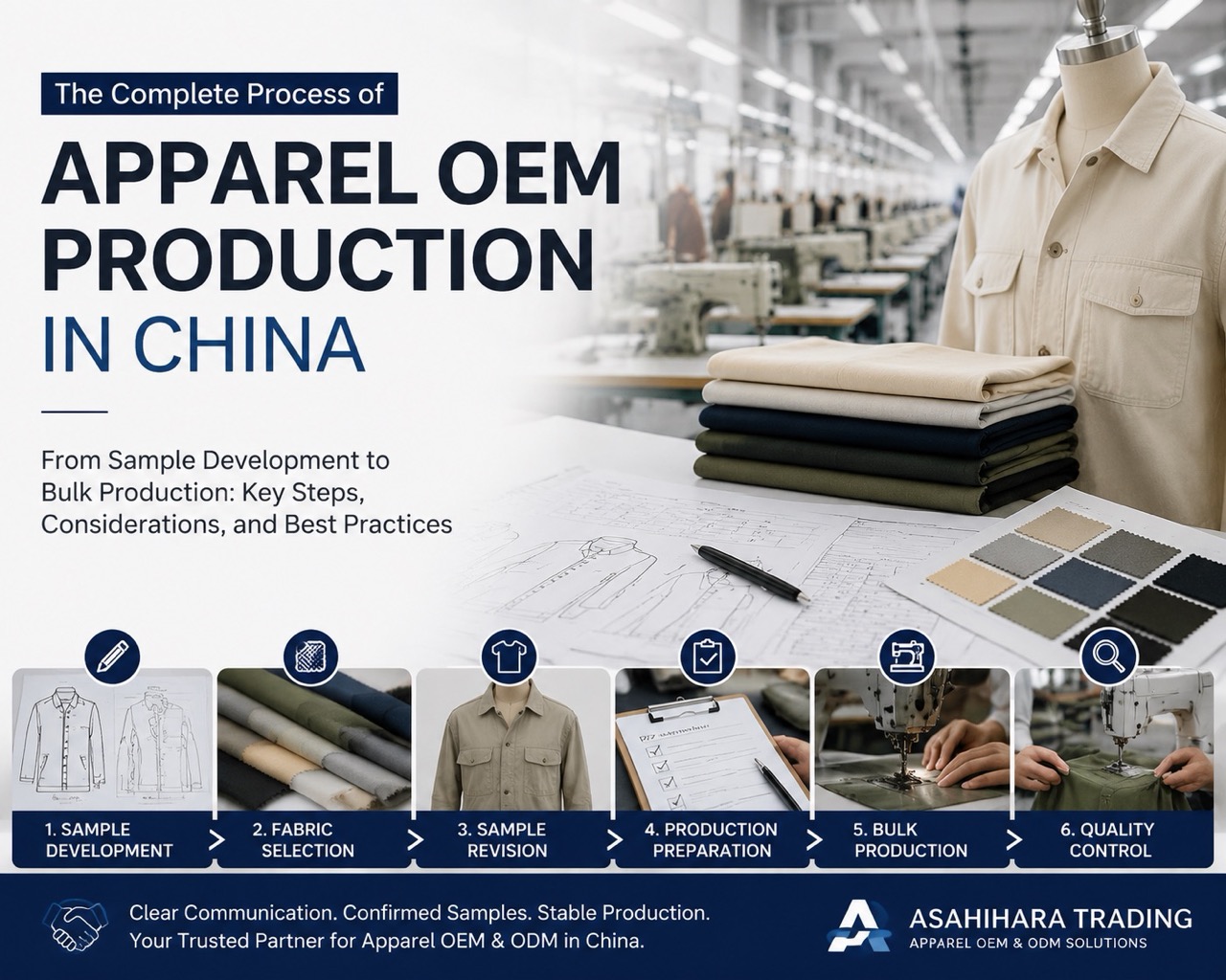 How Apparel OEM Production Is Managed in China From Sample to Bulk Production