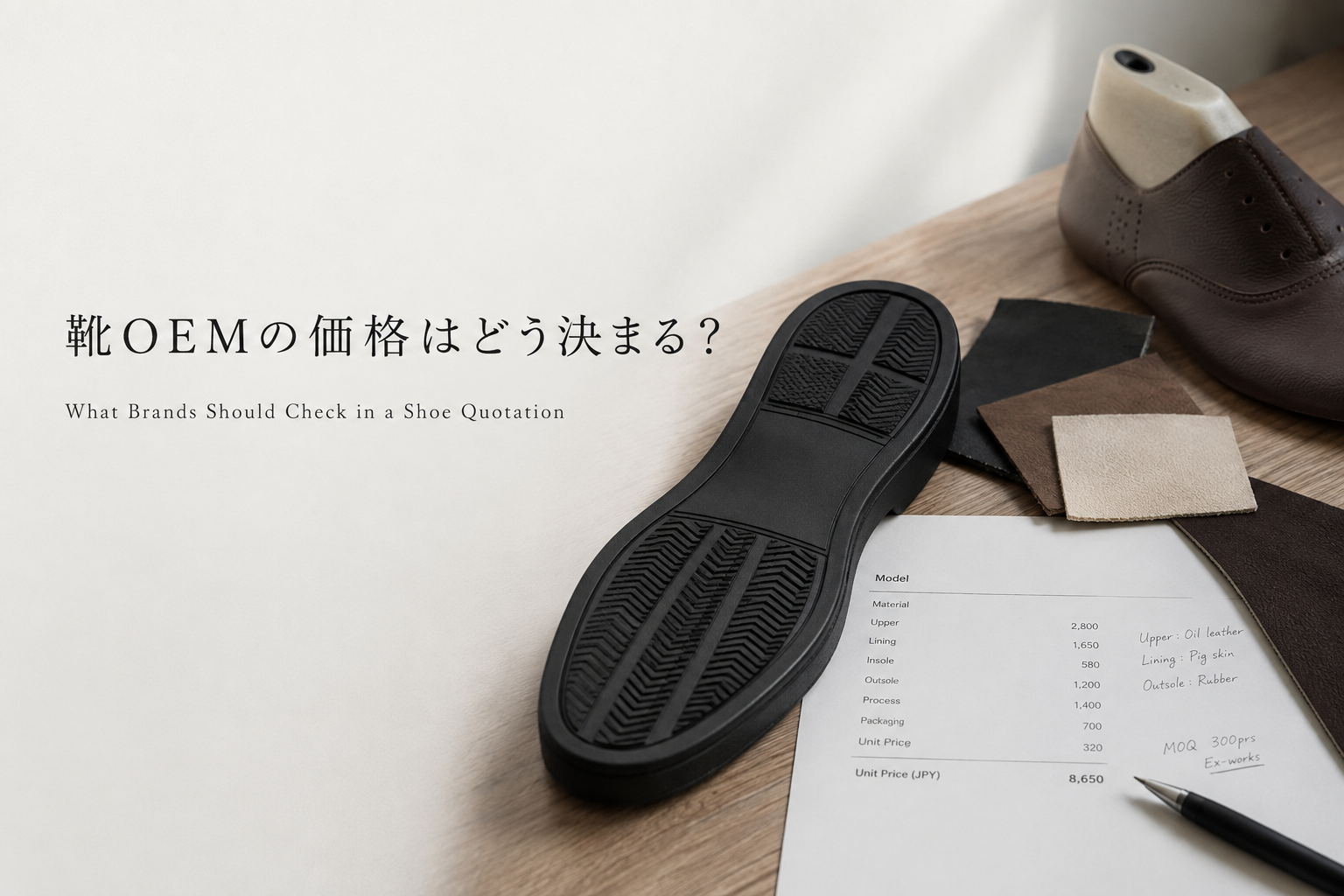 How Is Footwear OEM Pricing Calculated? What Brands Should Check in a Shoe Quotation