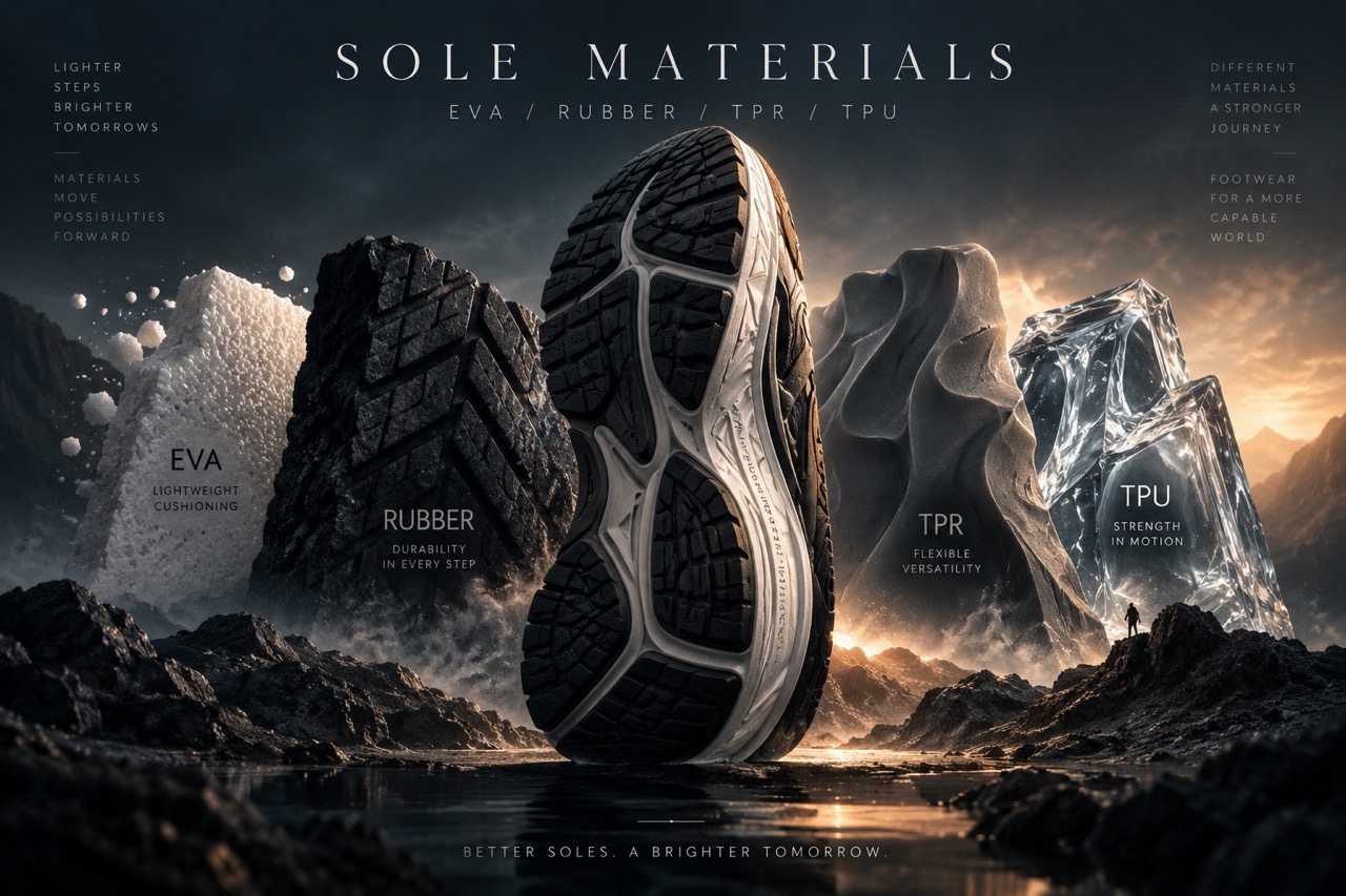 Shoe Sole Materials Explained: EVA, Rubber, TPR and TPU — What Is the Difference?