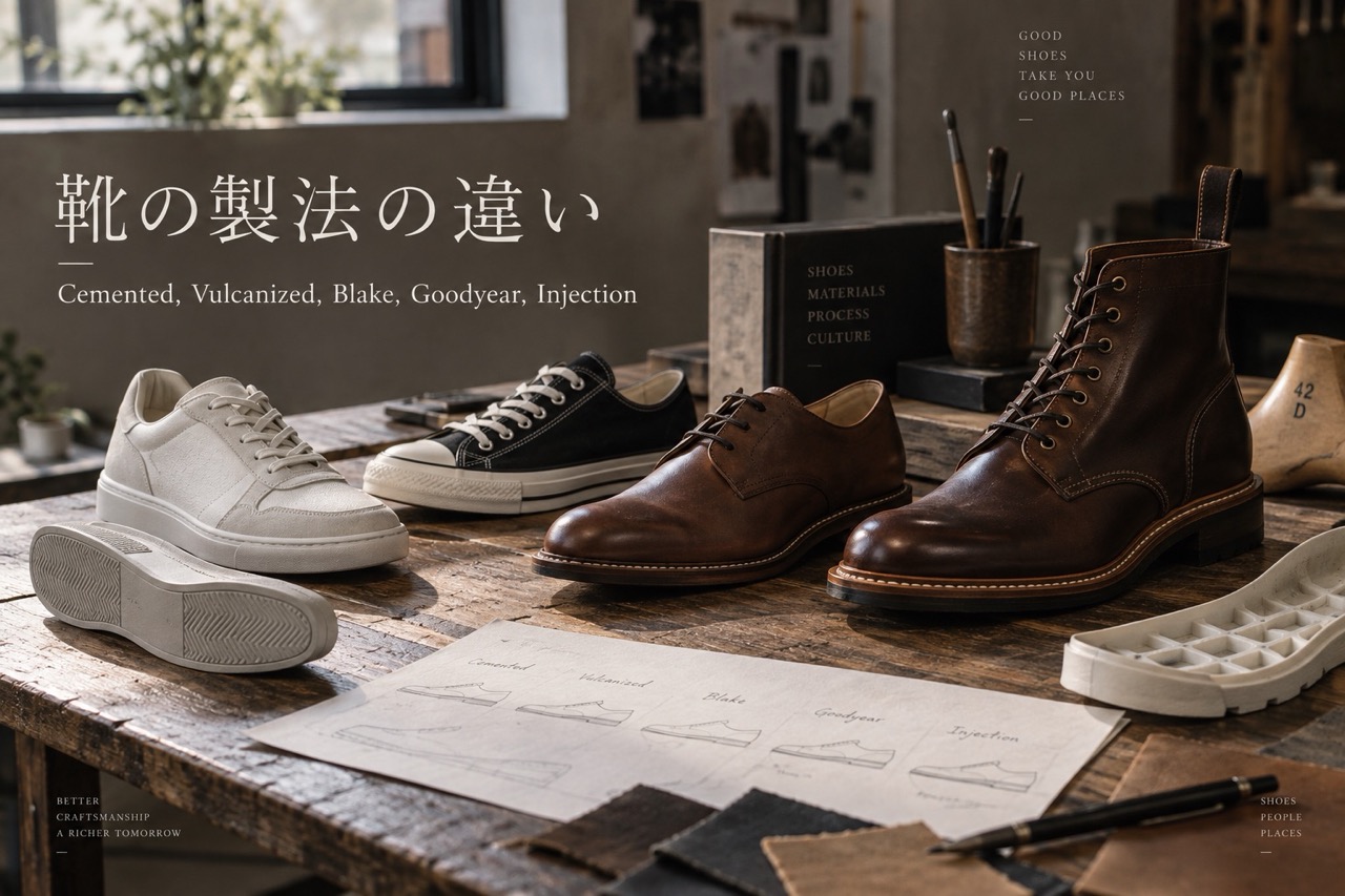 Shoe Construction Methods Explained: Cemented, Vulcanized, Blake, Goodyear Welted and Injection