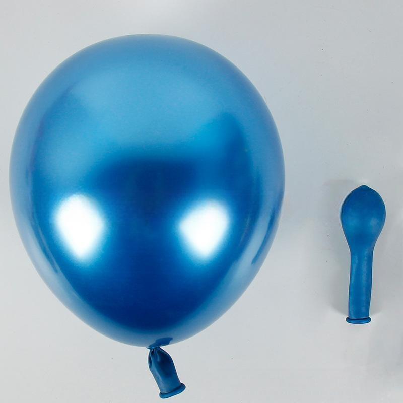 MET-18-BLU | 18 Inch Metallic Blue Latex Balloons Wholesale | Low MOQ