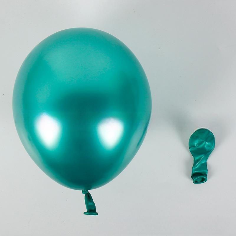 MET-18-GRN | 18 Inch Metallic Green Latex Balloons Wholesale | Low MOQ