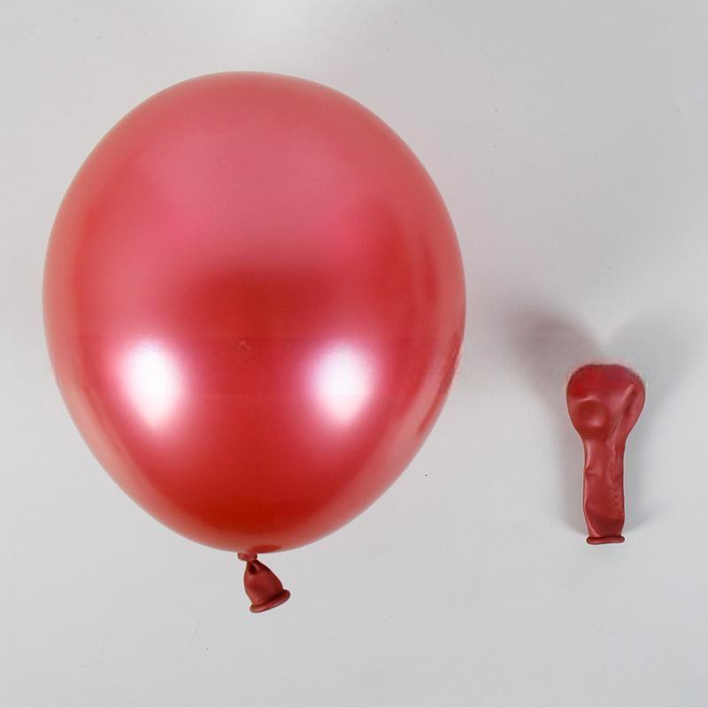 MET-18-RED | 18 Inch Metallic Red Latex Balloons Wholesale | Low MOQ