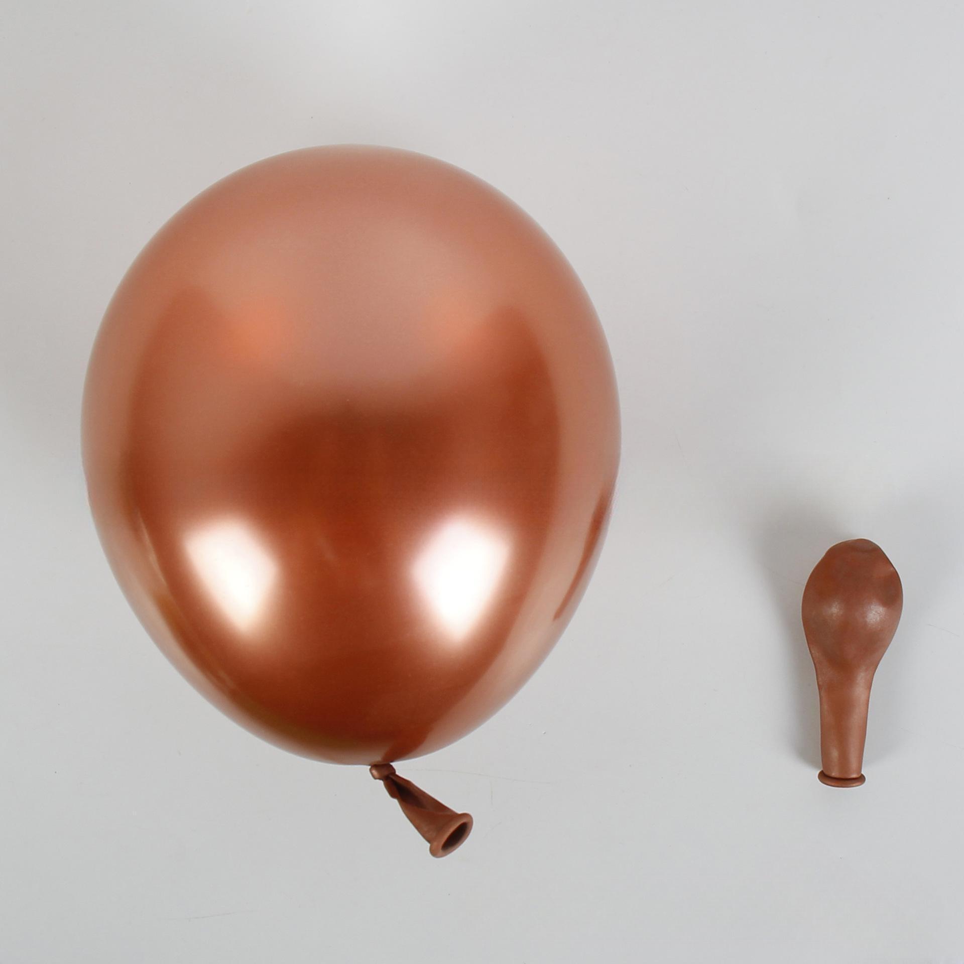 MET-18-RSG | 18 Inch Metallic Rose Gold Latex Balloons Wholesale | Low MOQ