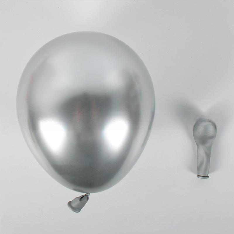 MET-18-SLV | 18 Inch Metallic Silver Latex Balloons Wholesale | Low MOQ