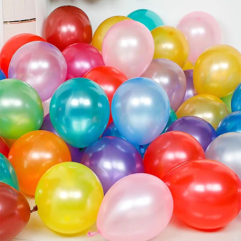 PEA-18-MIX-50PCS | 18 Inch Pearl Mixed Color Latex Balloons Wholesale | Low MOQ