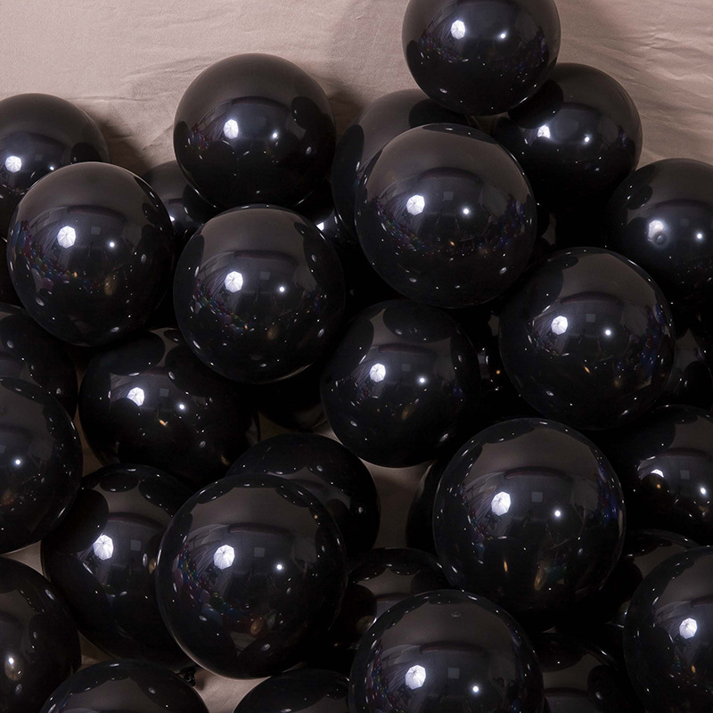 MAT-18-BLK | 18 Inch Matte Black Round Shape Latex Balloons Wholesale | Low MOQ