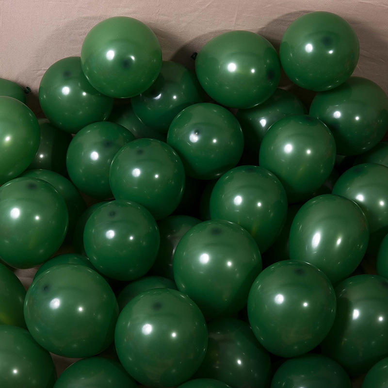 MAT-18-DGR | 18 Inch Matte Dark Green Round Shape Latex Balloons Wholesale | Low MOQ