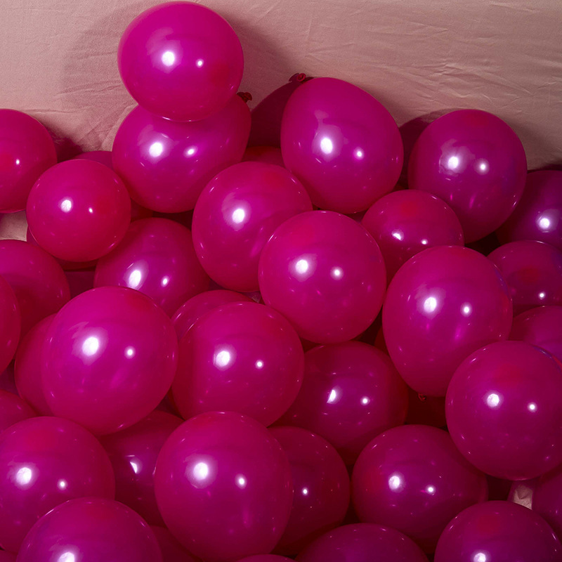 MAT-18-MAG | 18 Inch Matte Magenta Round Shape Latex Balloons Wholesale | Low MOQ