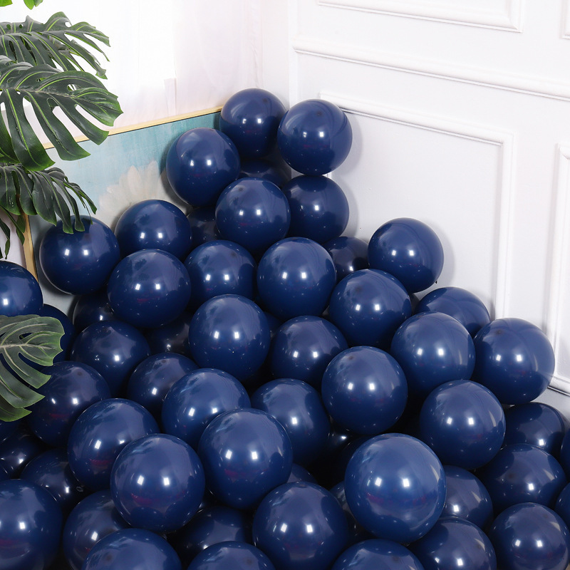 MAT-18-NBL | 18 Inch Matte Navy Blue Round Shape Latex Balloons Wholesale | Low MOQ