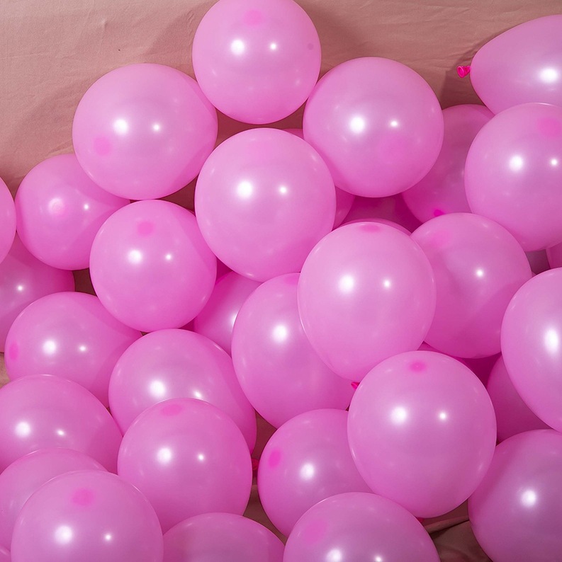 MAT-18-PNK | 18 Inch Matte Pink Round Shape Latex Balloons Wholesale | Low MOQ