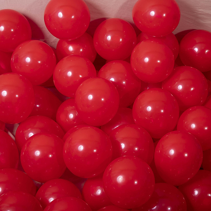 MAT-18-RED | 18 Inch Matte Red Round Shape Latex Balloons Wholesale | Low MOQ