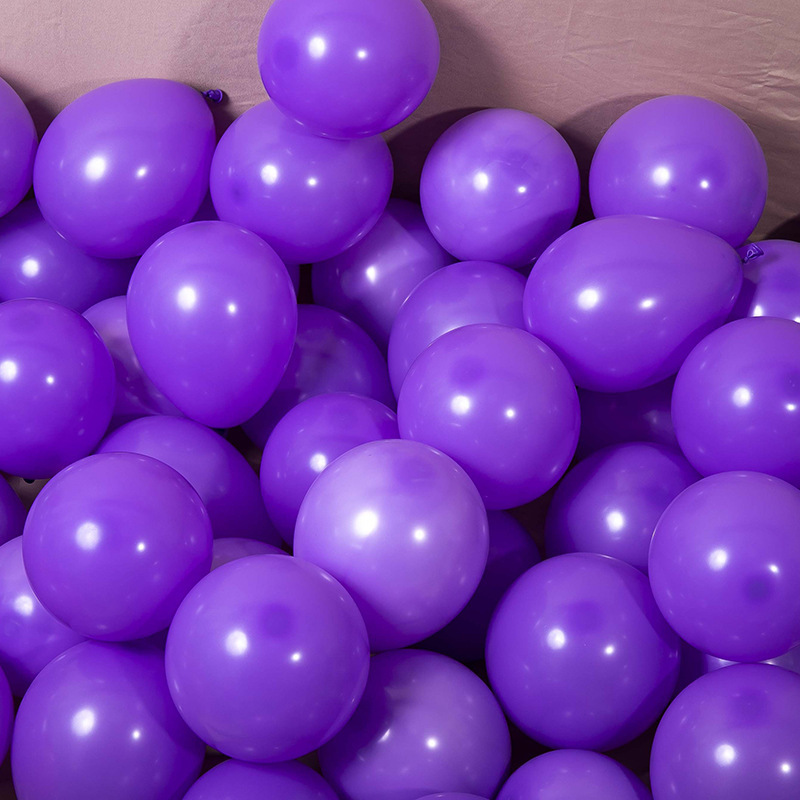 MAT-18-PUR | 18 Inch Matte Purple Round Shape Latex Balloons Wholesale | Low MOQ