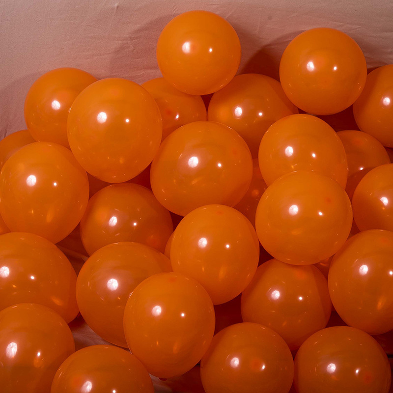 MAT-18-ORG | 18 Inch Matte Orange Round Shape Latex Balloons Wholesale | Low MOQ