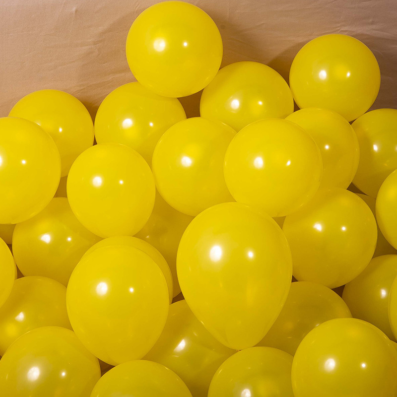 MAT-18-YLW | 18 Inch Matte Yellow Round Shape Latex Balloons Wholesale | Low MOQ