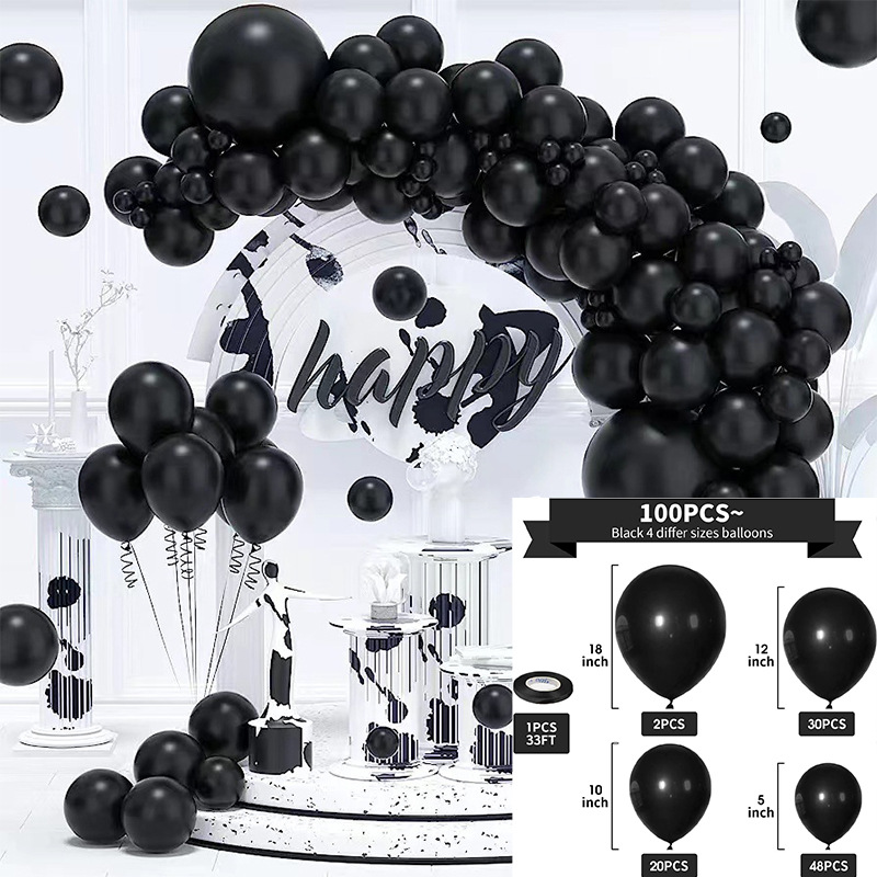 GAR-SET-087 | Black Balloon Garland Kit Wholesale | Halloween Series | Low MOQ