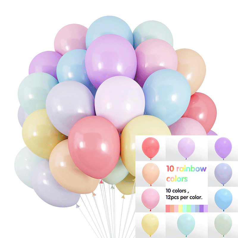 MIX-SET-038 | 12 Inch Pre-Mixed Pastel Rainbow Multi Color Latex Balloon Packs Wholesale | All Occasion Series | All Occasion Series | Low MOQ