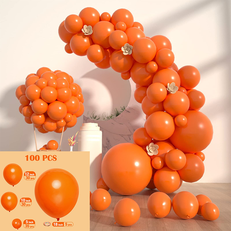 GAR-SET-111 | Orange Matte Balloon Garland Kit Wholesale | Solid Color Series | Low MOQ