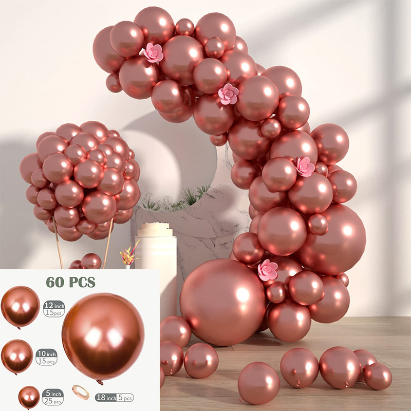 GAR-SET-115 | Metallic Rose Gold Balloon Garland Kit Wholesale | Solid Color Series | Low MOQ