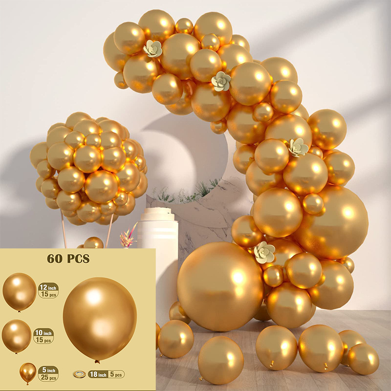 GAR-SET-114 | Metallic Gold Balloon Garland Kit Wholesale | Solid Color Series | Low MOQ