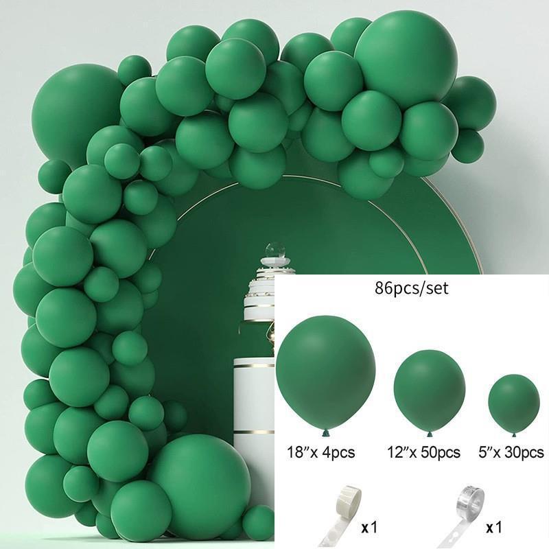 GAR-SET-124 | Dark Emerald Green Matte Balloon Garland Kit Wholesale | Solid Color Series | Low MOQ