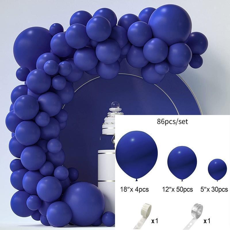 GAR-SET-121 | Navy Dark Blue Matte Balloon Garland Kit Wholesale | Solid Color Series | Low MOQ
