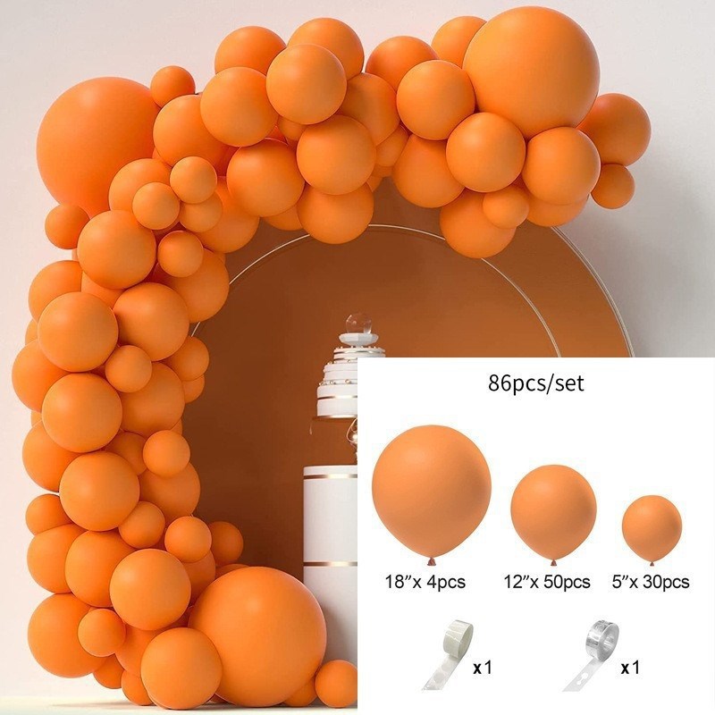 GAR-SET-129 | Orange Matte Balloon Garland Kit Wholesale | Solid Color Series | Low MOQ