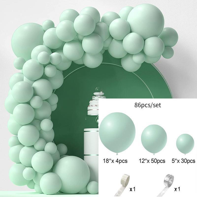GAR-SET-127 | Sage Green Matte Balloon Garland Kit Wholesale | Solid Color Series | Low MOQ
