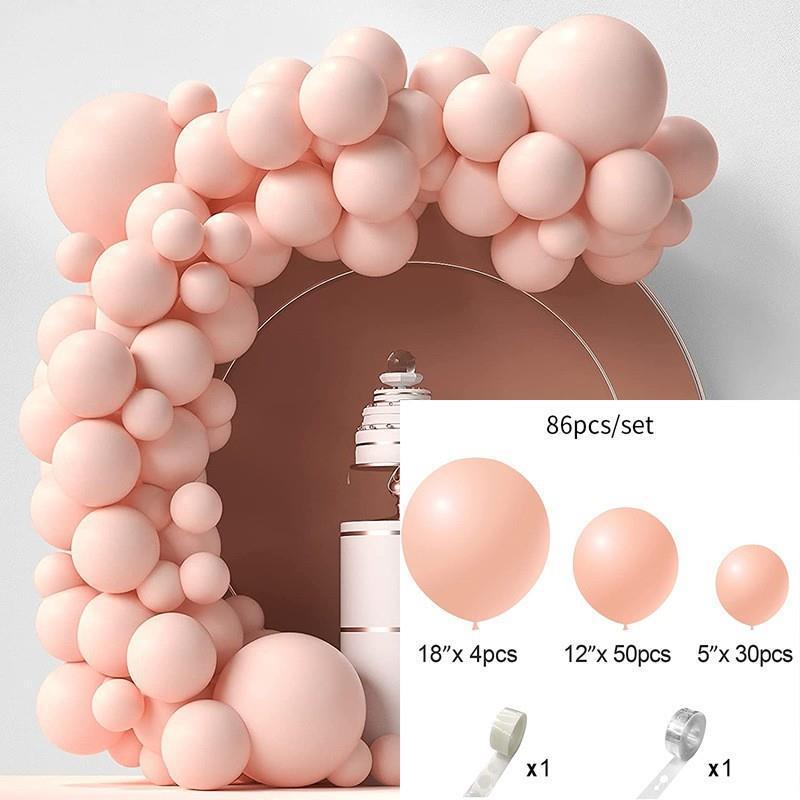 GAR-SET-126 | Nude Blush Matte Balloon Garland Kit Wholesale | Solid Color Series | Low MOQ