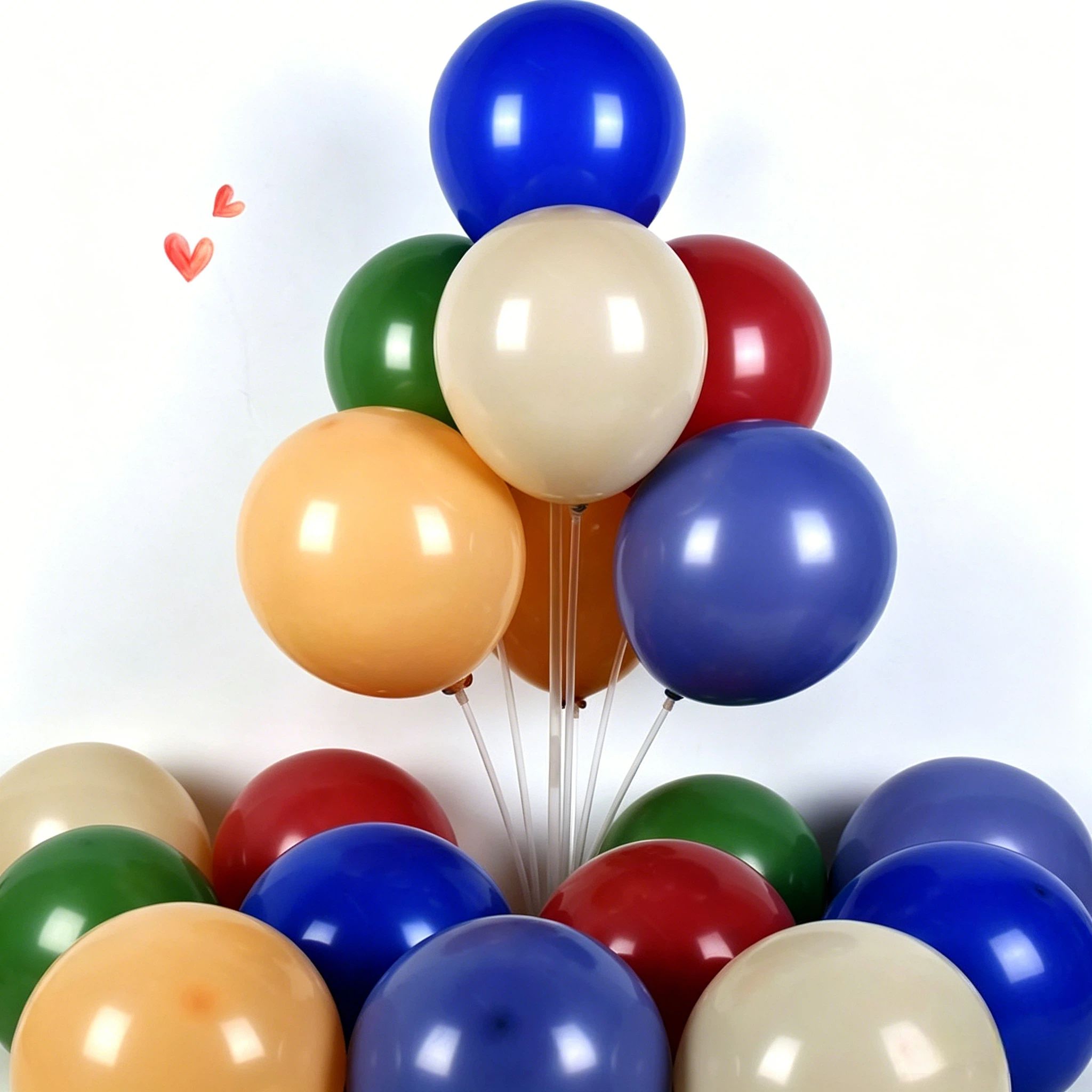 RET-5-MIX-200PCS | 5 Inch Retro Mixed Color Matte Latex Balloons Wholesale | Low MOQ