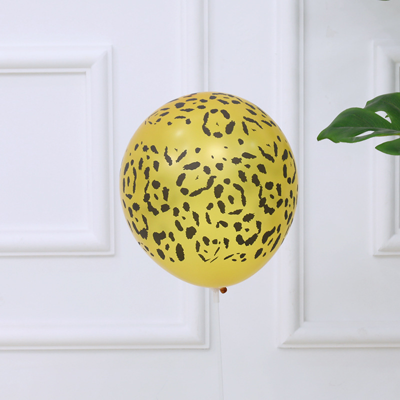 ANL-12-LEG | 12 Inch Gold Leopard Print Latex Balloons Wholesale | Low MOQ