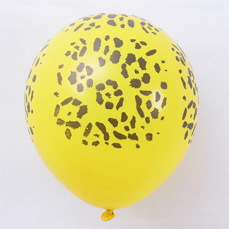 ANL-12-LEY | 12 Inch Yellow Leopard Print Latex Balloons Wholesale | Low MOQ