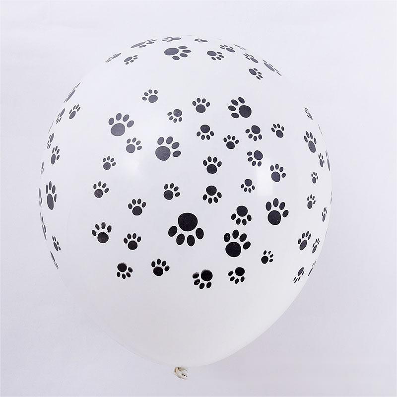 ANL-12-PAW | 12 Inch White Paw Print Latex Balloons Wholesale | Low MOQ