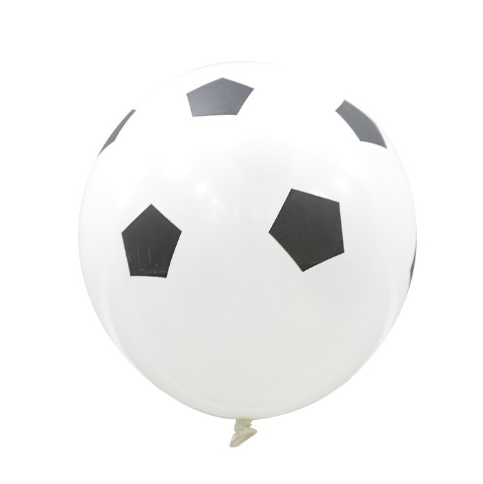 ANL-12-FBW | 12 Inch White Football Print Latex Balloons Wholesale | Low MOQ