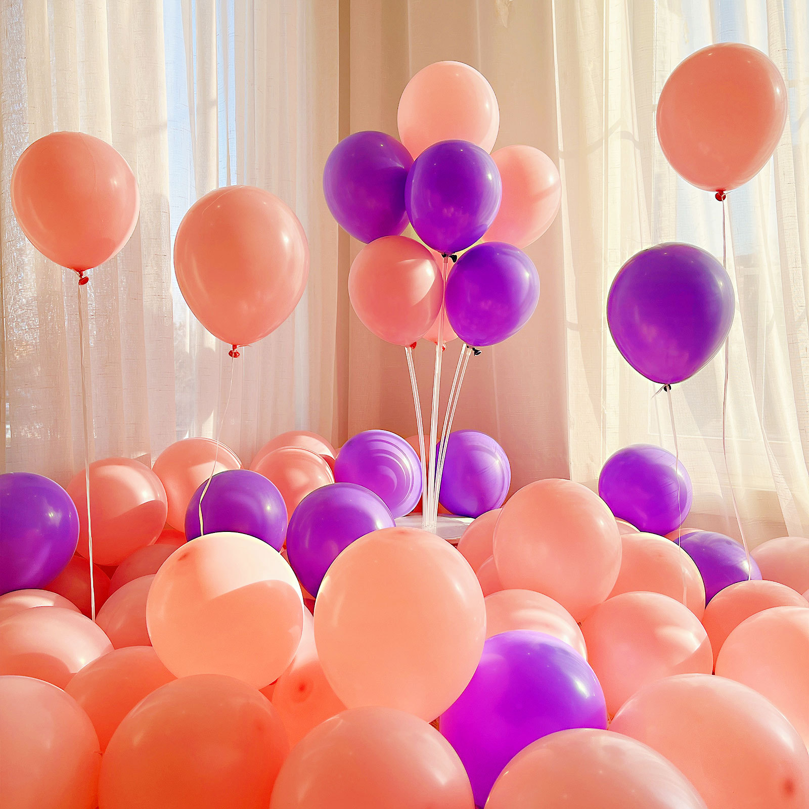 MIX-SET-094 | 10 Inch Pre-Mixed Macaron Pink Dark Purple Matte Latex Balloon Packs Wholesale | All Occasion Series | Low MOQ