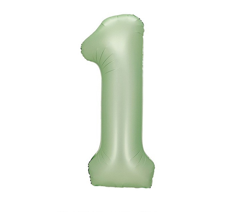NUM-32-OLV-01 | 32 Inch Olive Green Foil Number 1 Balloon, Individual Pack Wholesale | Low MOQ