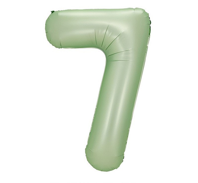 NUM-32-OLV-07 | 32 Inch Olive Green Foil Number 7 Balloon, Individual Pack Wholesale | Low MOQ