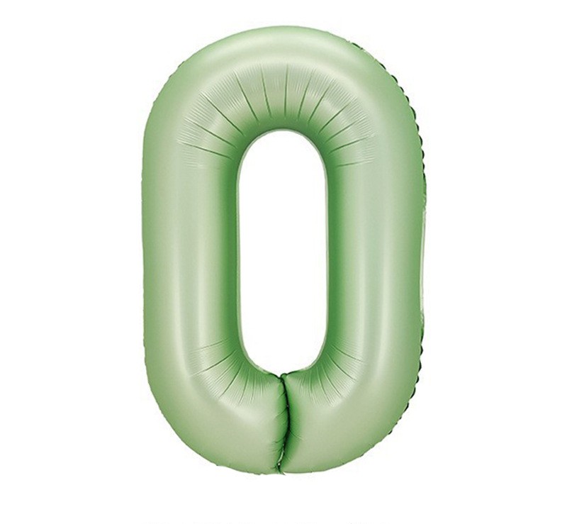 NUM-32-OLV-00 | 32 Inch Olive Green Foil Number 0 Balloon, Individual Pack Wholesale | Low MOQ