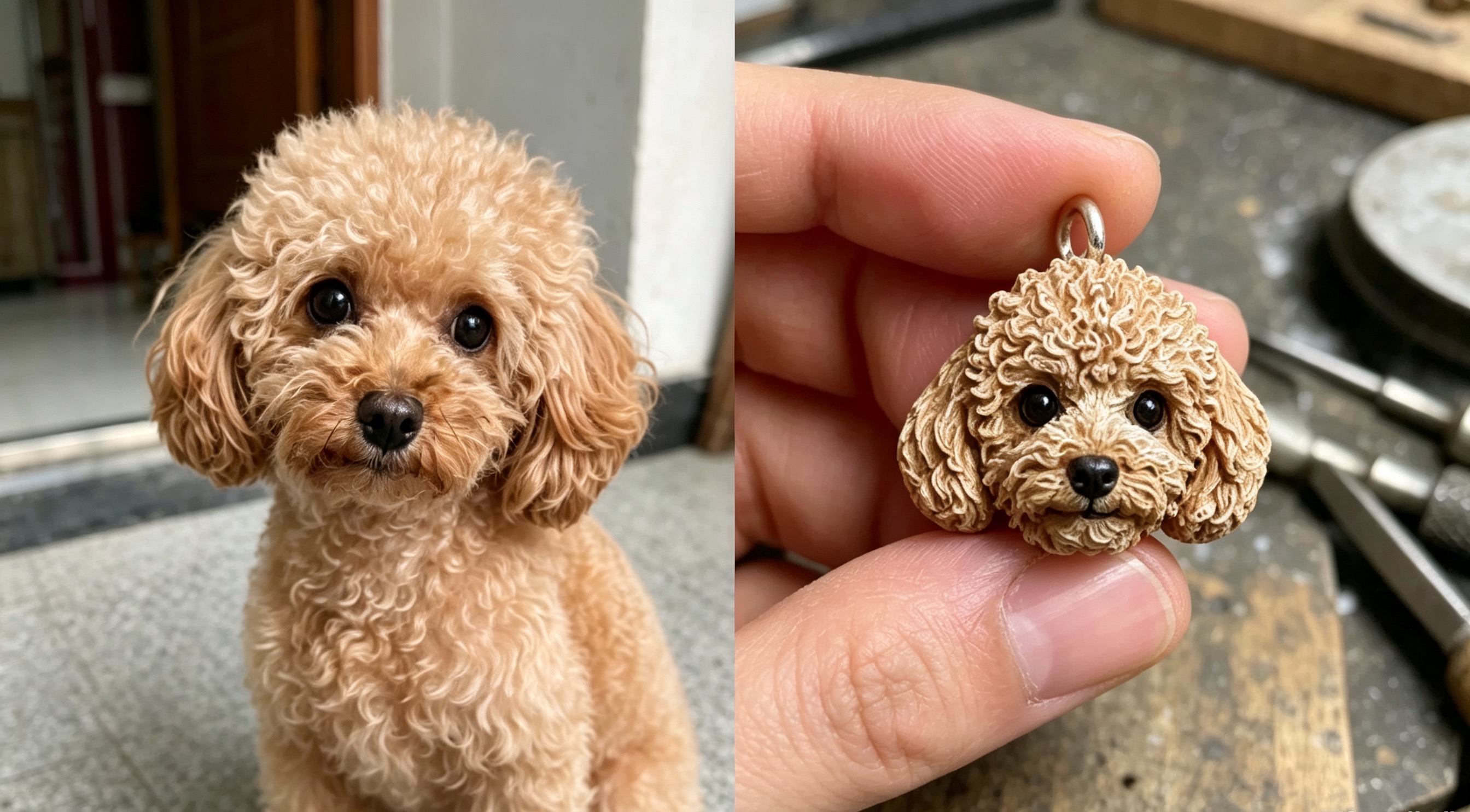Custom Pet Memorial Jewelry: Hand‑Sculpted 925 Sterling Silver Dog Portrait Keepsakes | Aurkin Atelier