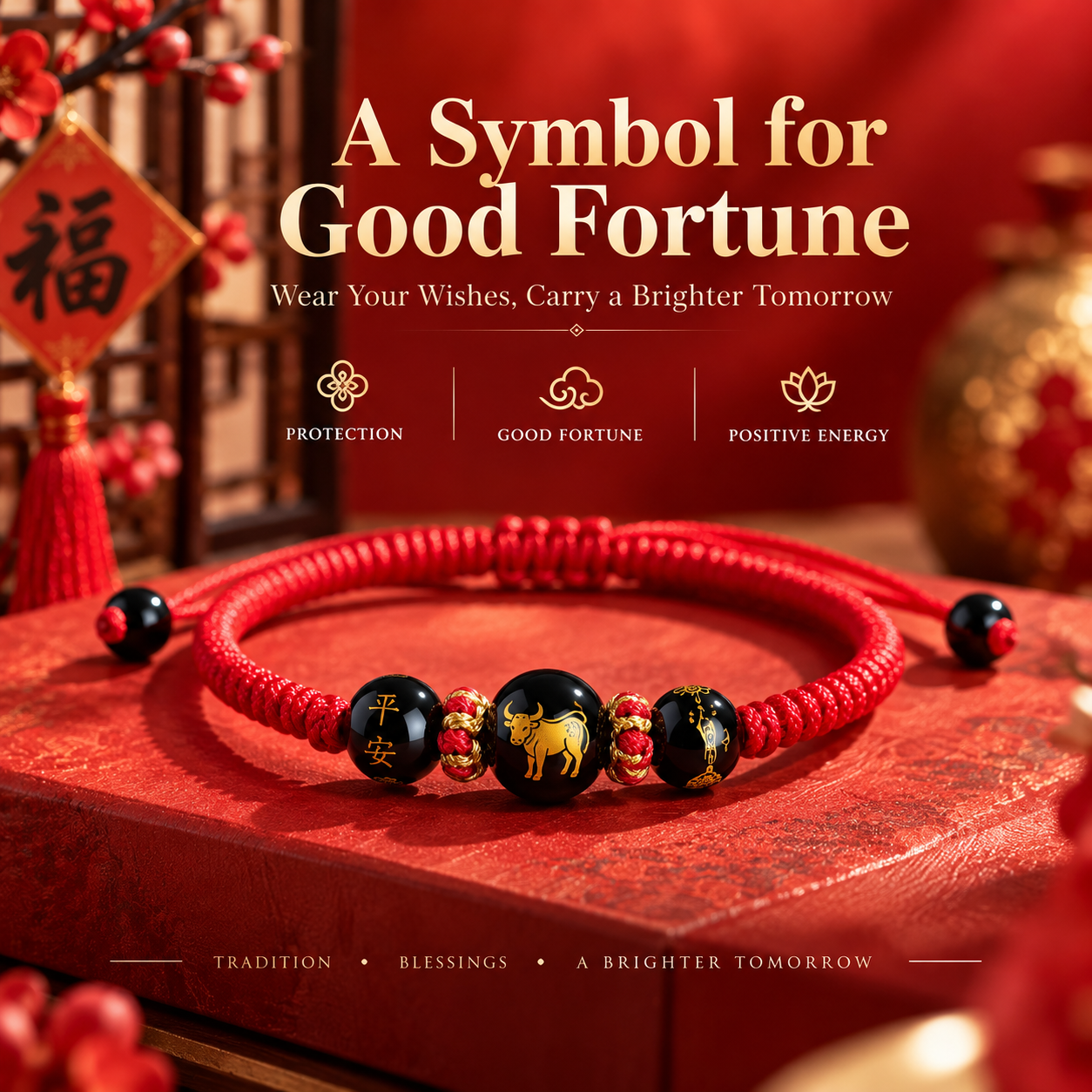 red string wristband